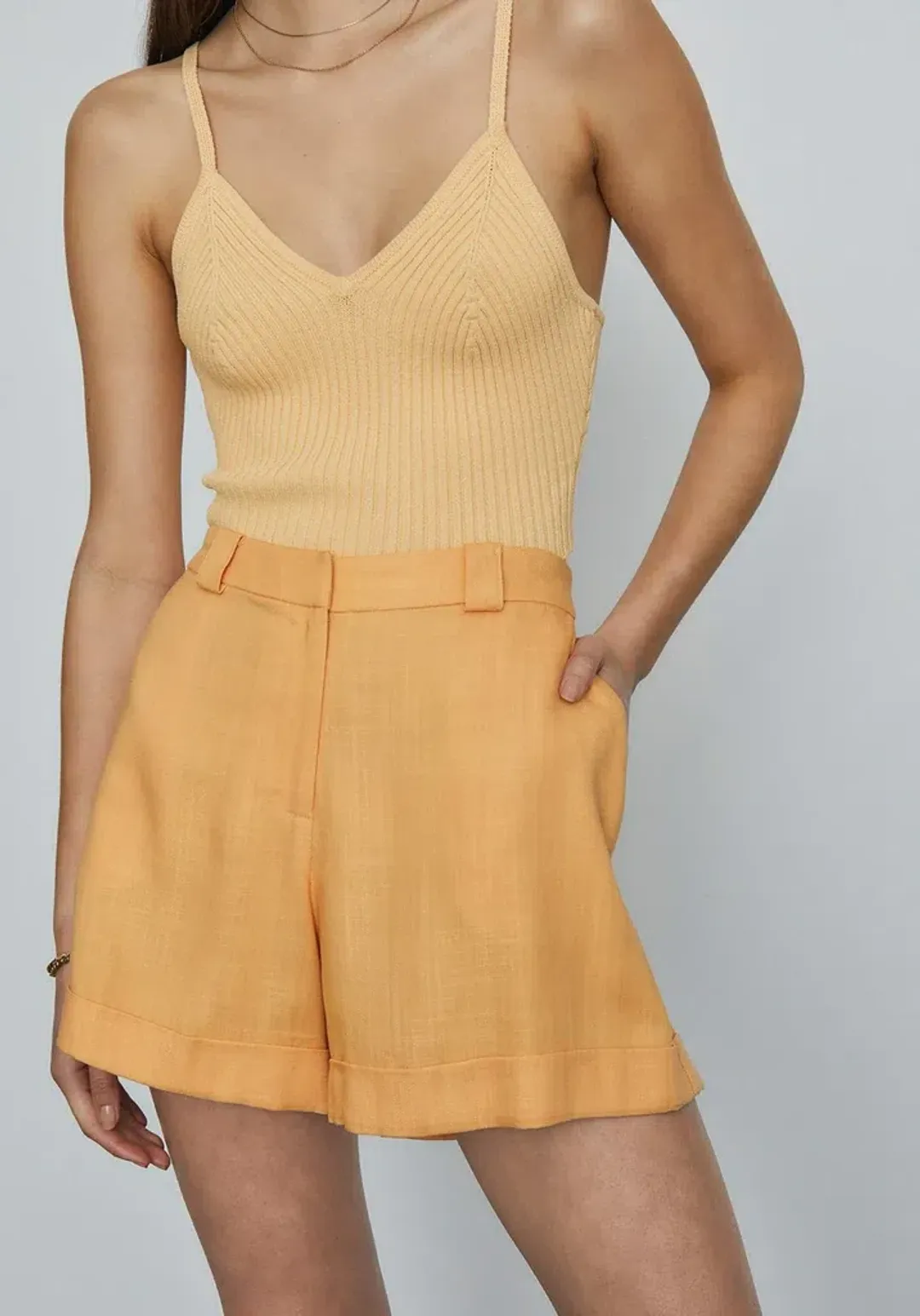 Viktoria and Woods Capulet Blazer Lava Bralette & Dawson Shorts Set Yellow Size 2 for rent on The Volte - main image