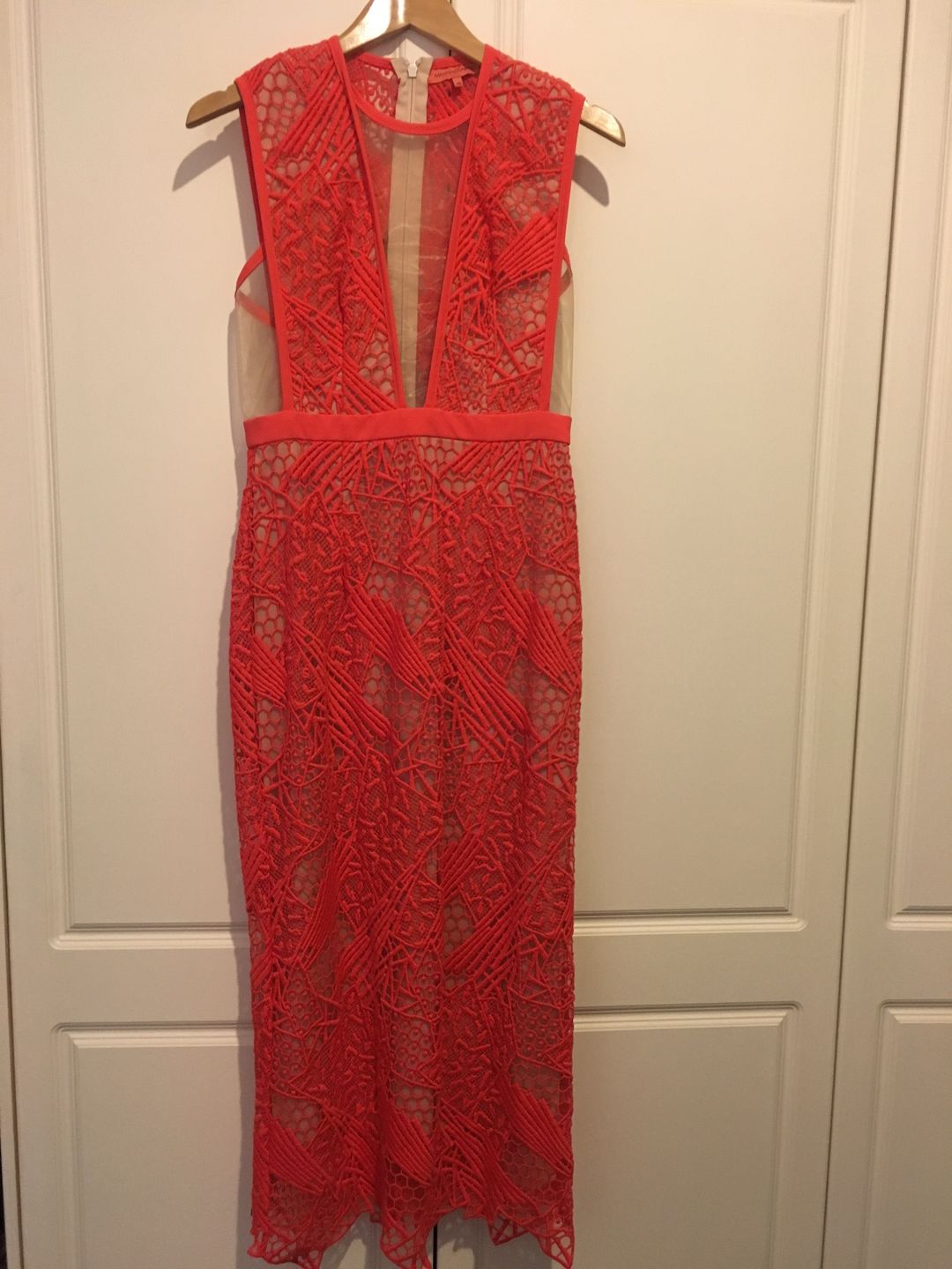 Manning Cartell Gallery Views Sheath Dress Sz 10 Red for rent on The Volte - main image