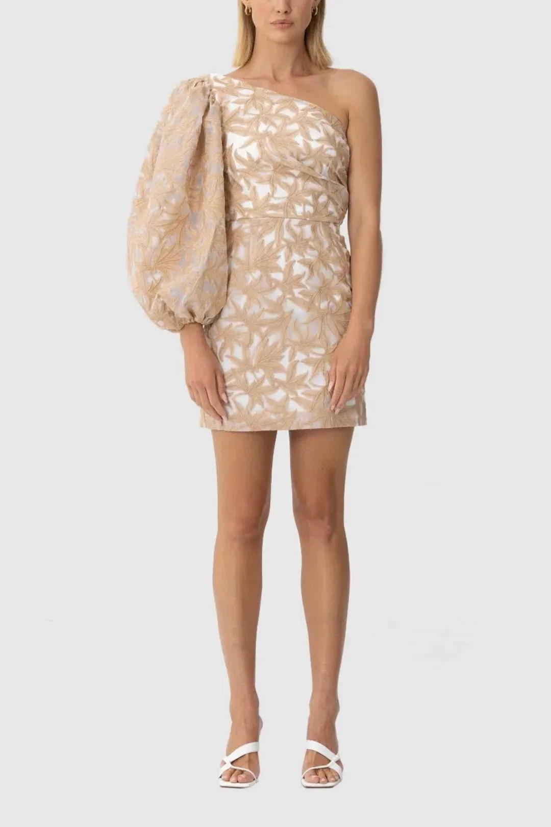 Keepsake the Label Parallel Mini Dress in Porcelain W Tan Size 12 for rent on The Volte - main image