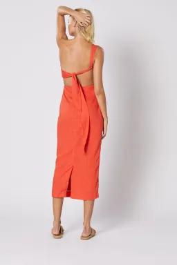 Winona Volt Tie Back Dress Orange Size 10 for rent on The Volte - image 5