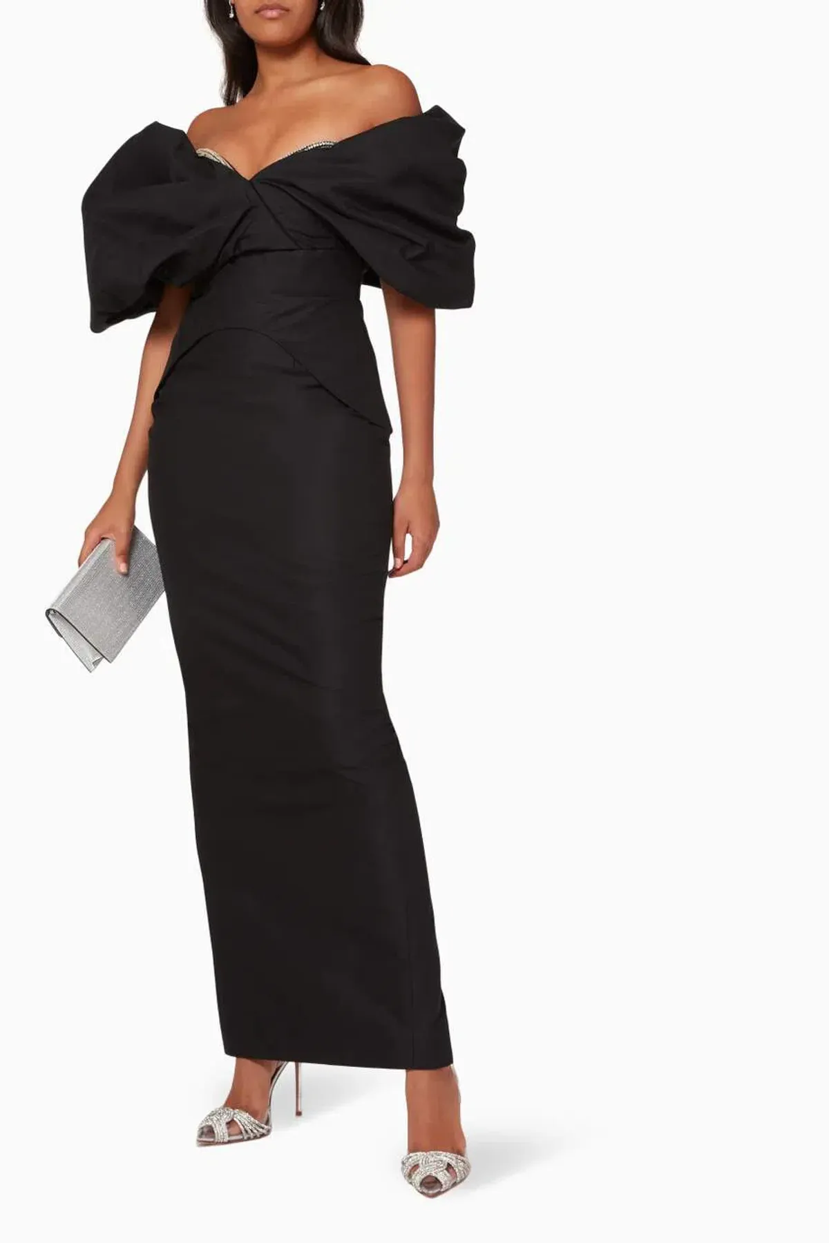  Rachel Gilbert Xavier Gown Black Size AU 8 for rent on The Volte - main image