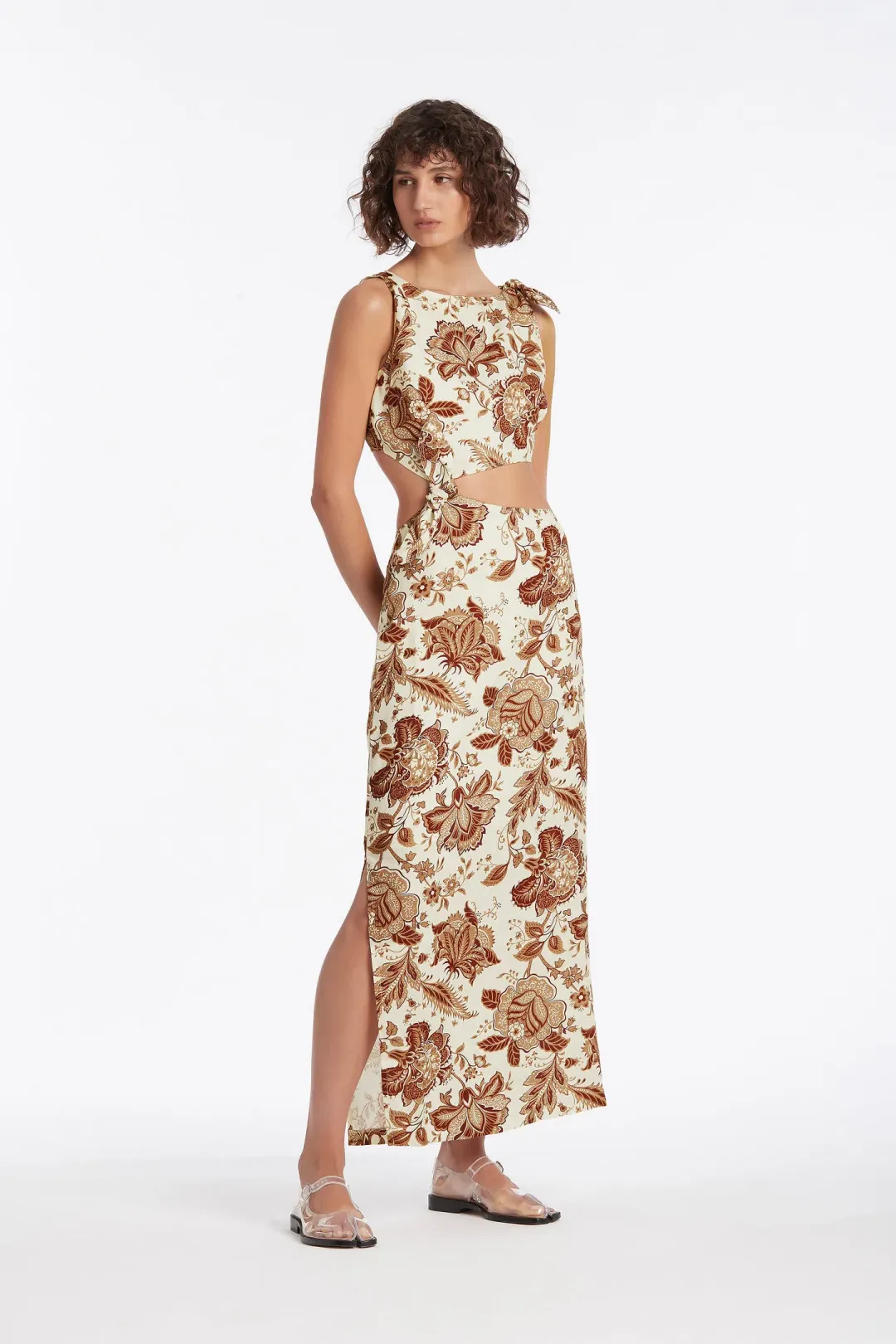 Sir the Label Rei Knot Dress Print Size 1 for rent on The Volte - main image