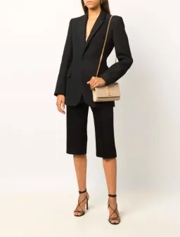 Saint Laurent Kate Textured Leather Bag With Gold Hardware Strap Beige for rent on The Volte - image 1