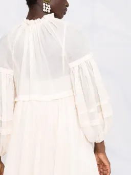 Zimmermann Moonshine Tuck Midi Dress Cream Size 1 / AU 10 for rent on The Volte - image 3
