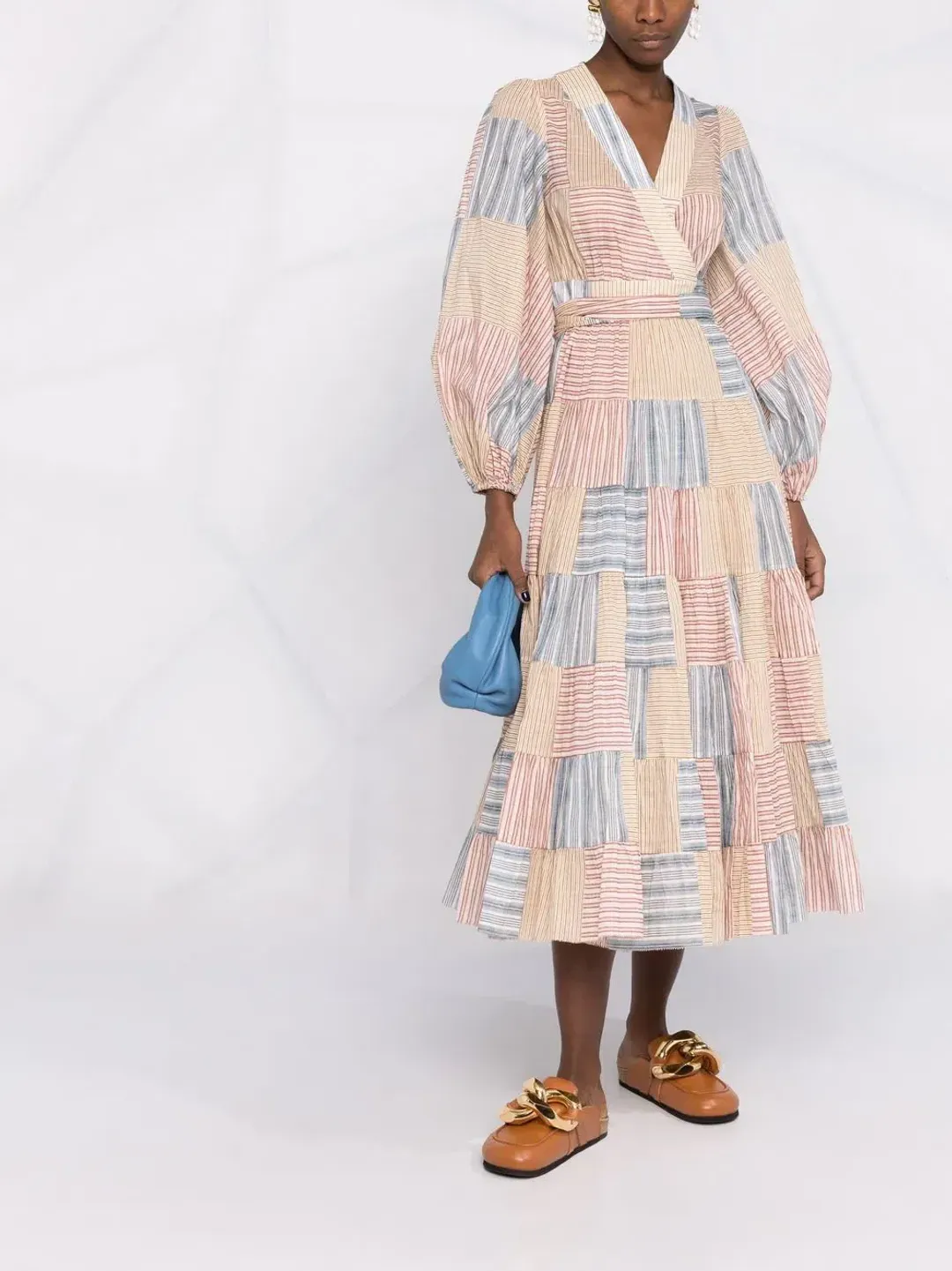 Zimmermann Andie Wrap Midi Dress Print Size 8 for rent on The Volte - main image