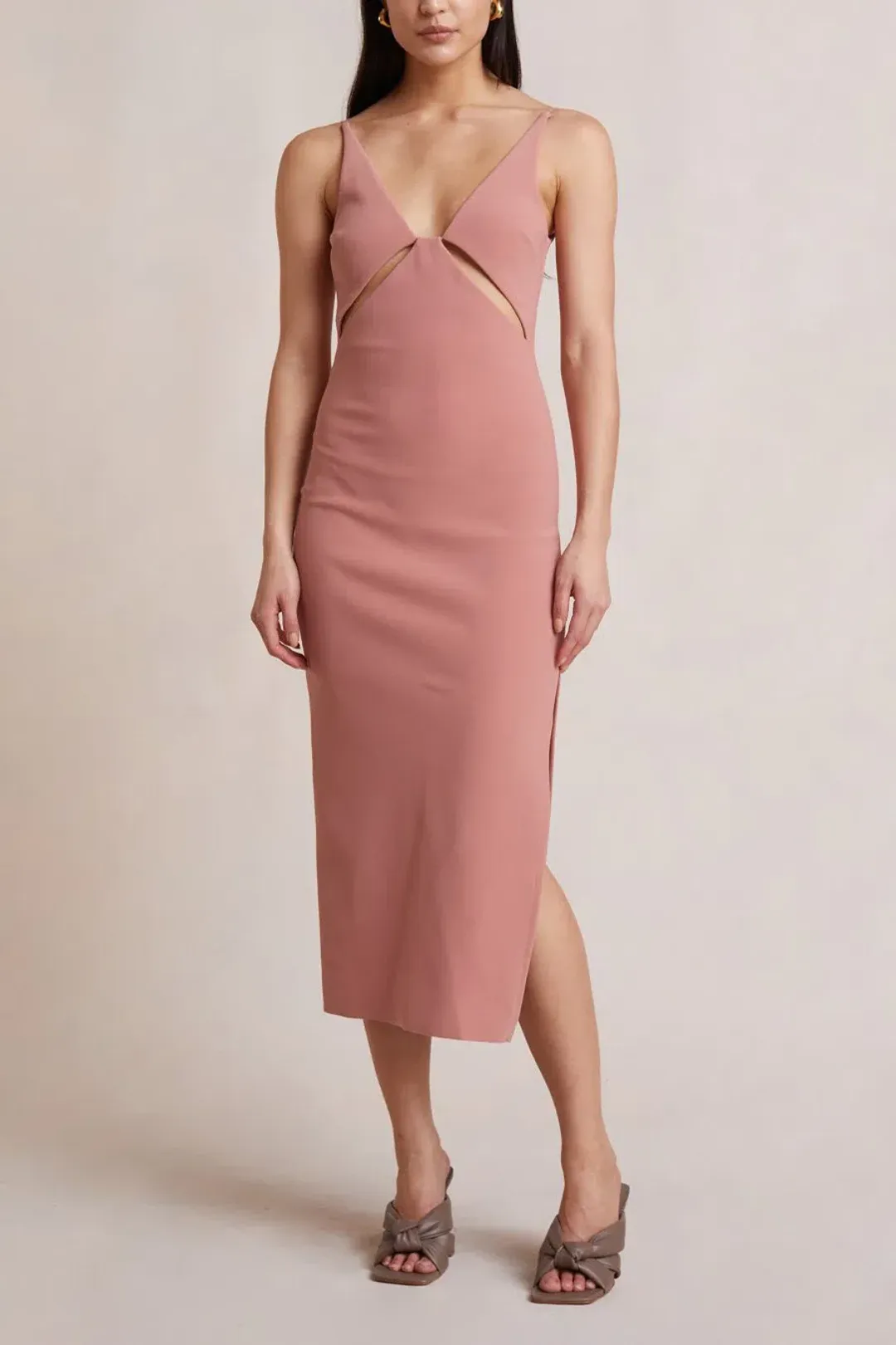 Bec & Bridge Livania Midi Dress Pink Size 6 for rent on The Volte - main image