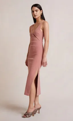 Bec & Bridge Livania Midi Dress Pink Size 6 for rent on The Volte - image 2
