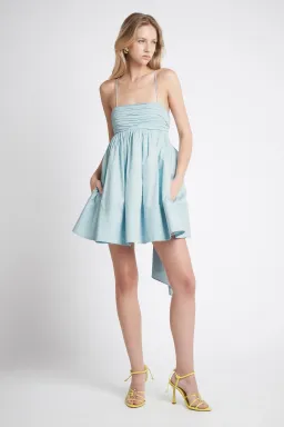 Aje Cantina Mini Bow Back Dress in Ice Blue Size 10 for rent on The Volte - image 1