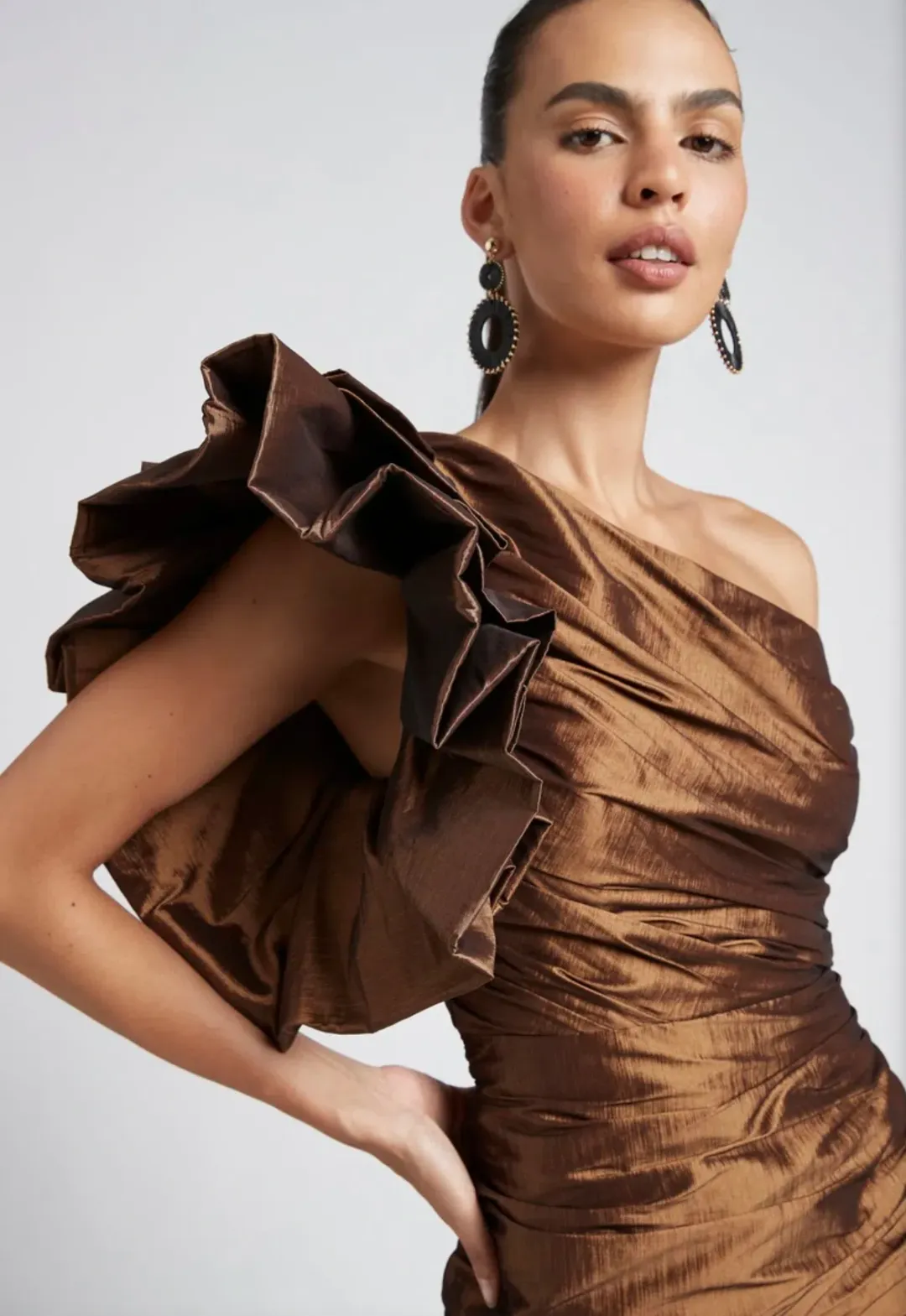 Sheike Mirage Dress Brown Size 6 for rent on The Volte - main image