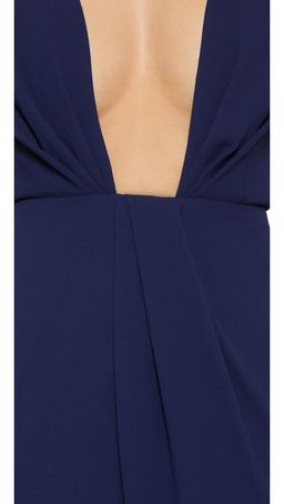 Crepe Deep V Gathered Dress for rent on The Volte - image 2