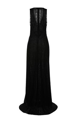 Galvan Pleated Lace Plunge Neck Dress for rent on The Volte - image 4