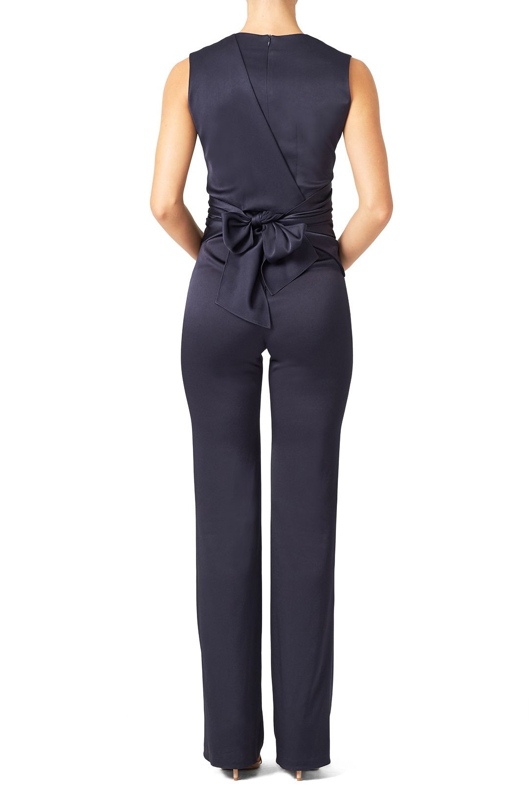 Galvan Satin Wrap Jumpsuit for rent on The Volte - main image