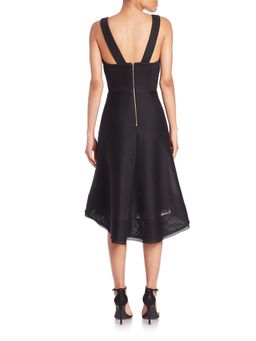 Nicholas Mesh Deep V Gown Black Size 8 for rent on The Volte - image 3