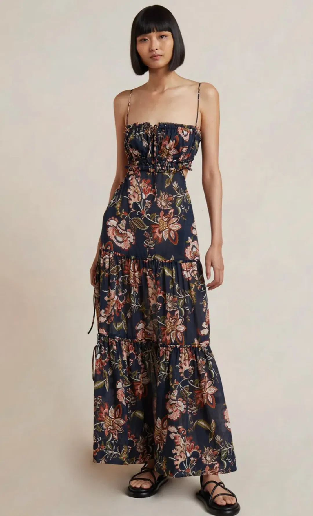 Bec & Bridge Lori Tie Maxi Dress Floral Size 8 for rent on The Volte - main image