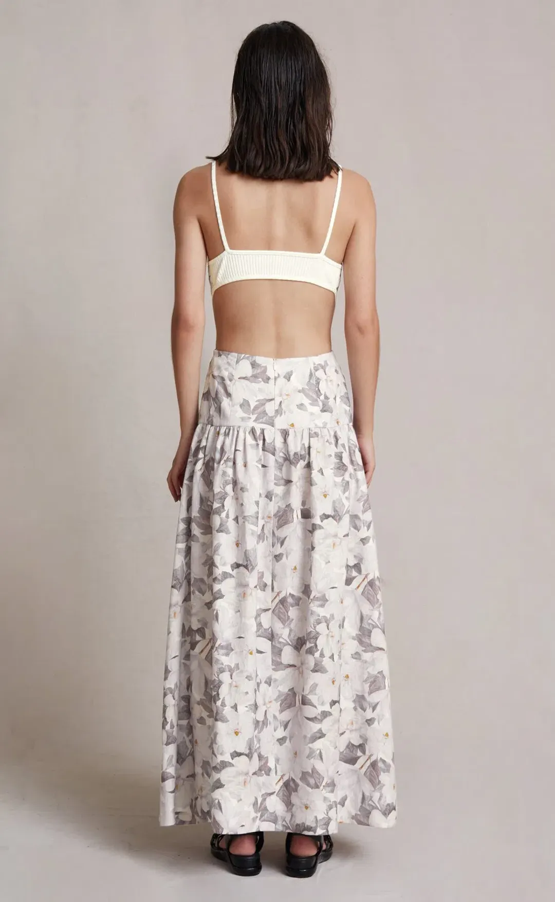 Bec & Bridge Gardenia Linen Maxi Dress Floral Size 8 for rent on The Volte - main image