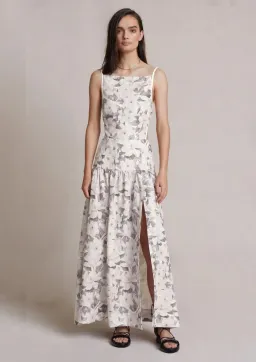 Bec & Bridge Gardenia Linen Maxi Dress Floral Size 8 for rent on The Volte - image 1