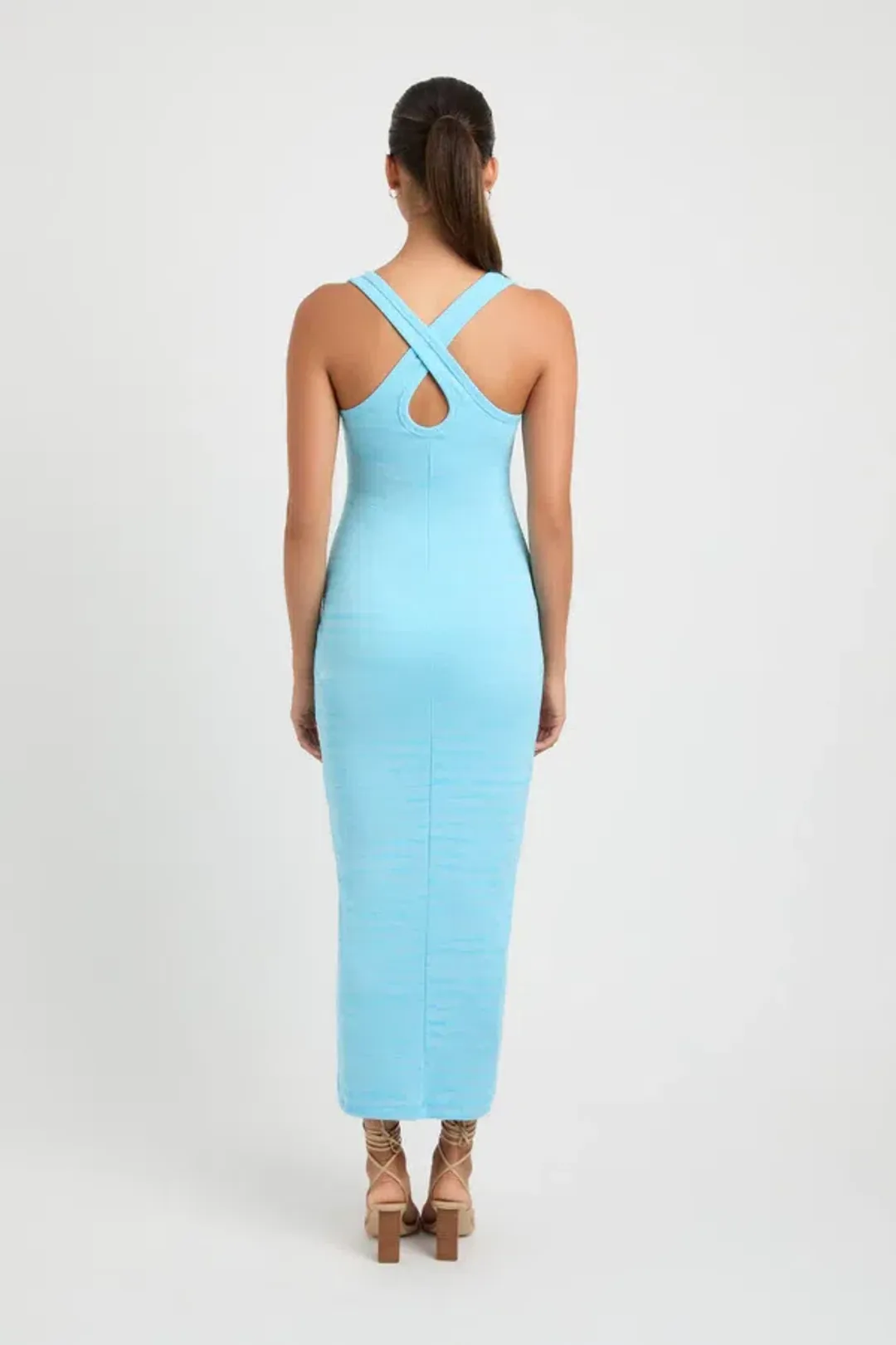 Kookai Abbie Midi Dress Blue Size 8 for rent on The Volte - main image