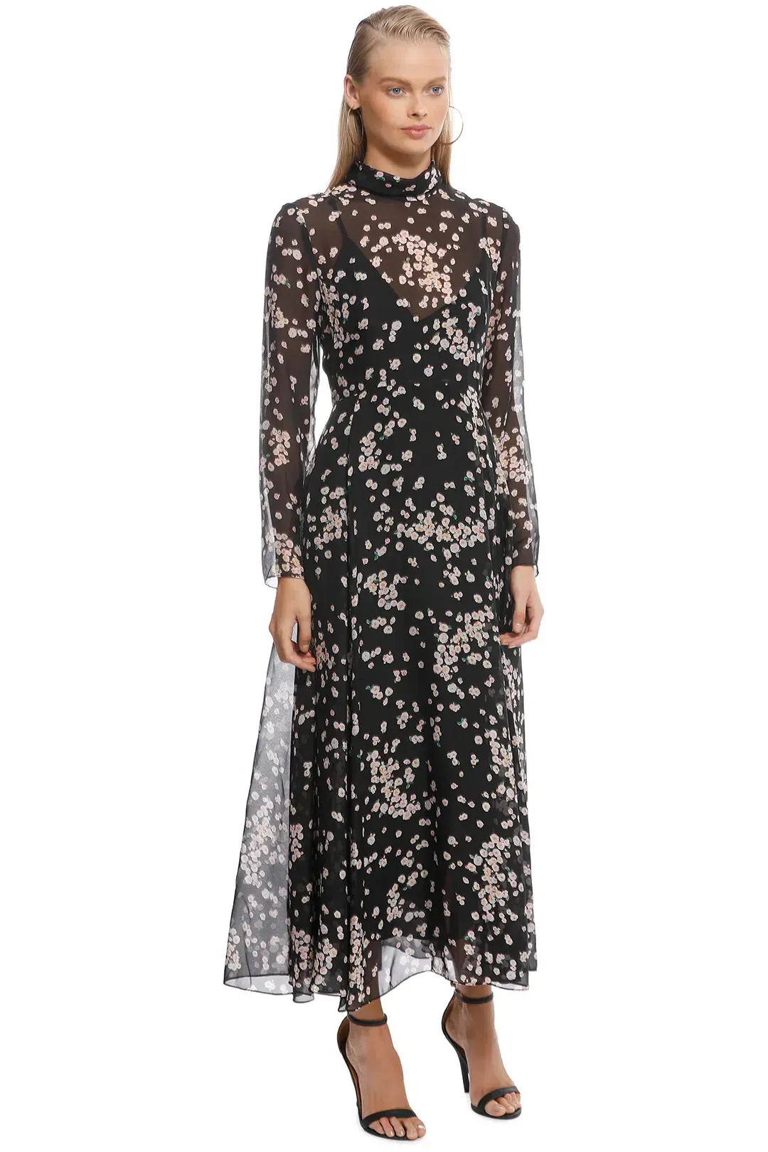 Camilla & Marc Gardin Floral Silk Dress Camelia Spot Print Size 8 for rent on The Volte - main image