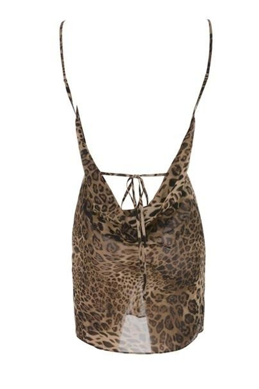 MISTRESS ROCKS ALL OUT LEOPARD PRINT BIAS CUT COWL NECK DRESS for rent on The Volte - main image