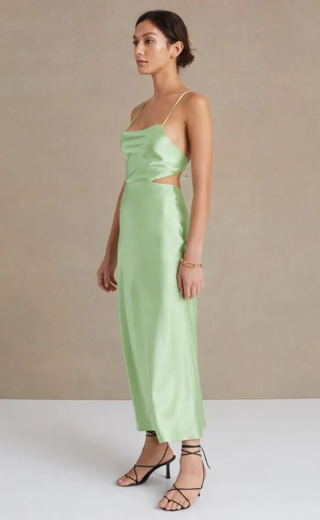 Bec & Bridge  Raquel Midi Dress Green Apple Size 12  for rent on The Volte - main image