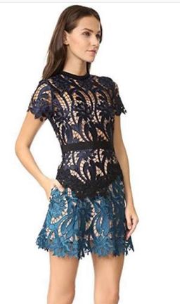 Self portrait prairie mini dress size 10 for rent on The Volte - image 2