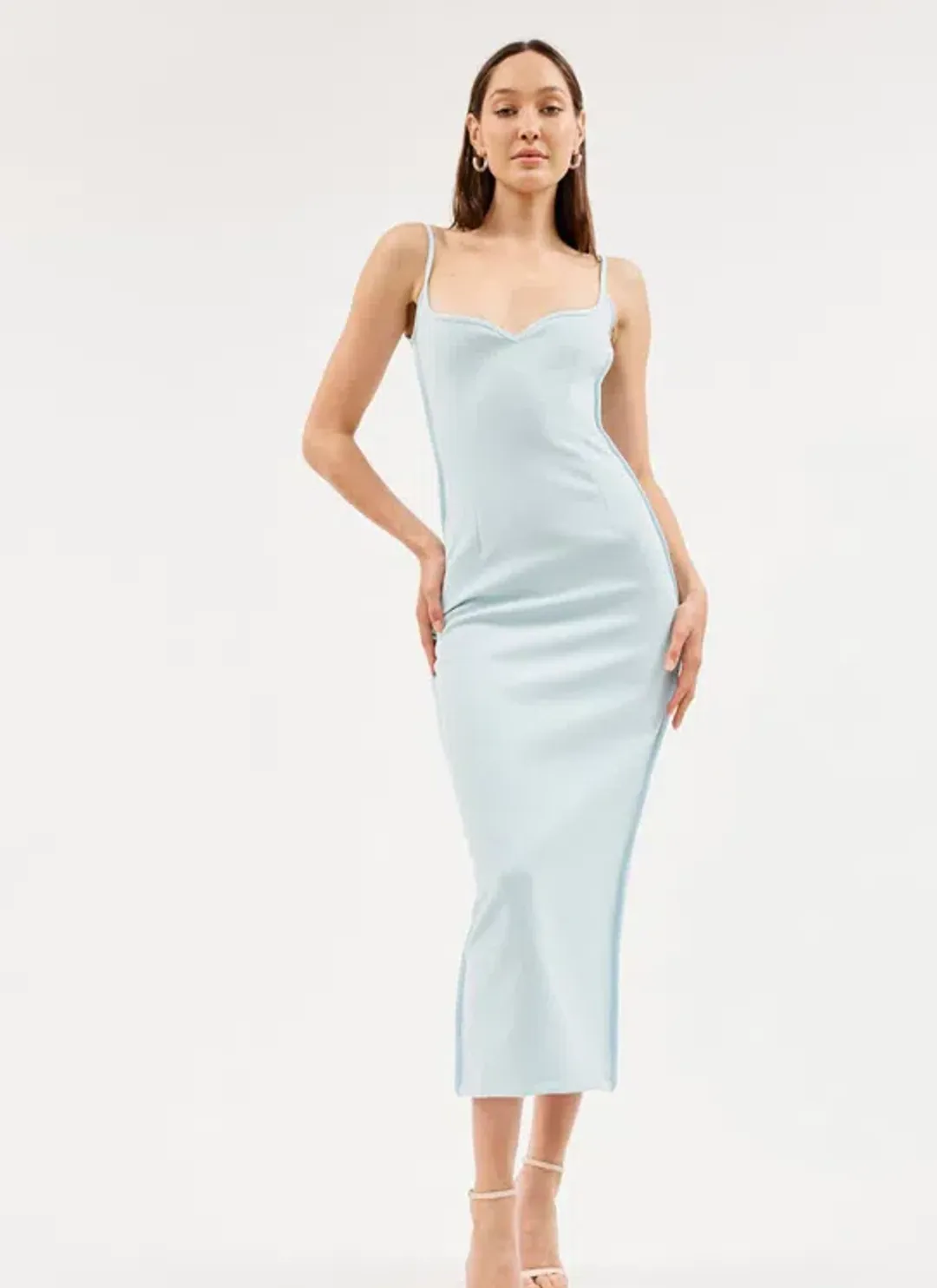 Paris Georgia Heart Dress Mineral Blue Size 6 for rent on The Volte - main image