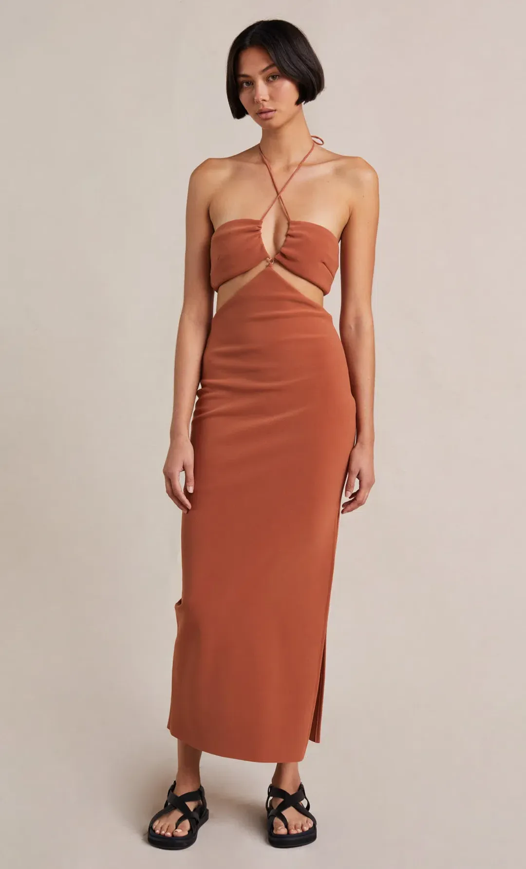 Bec & Bridge Alba Dress Terracotta Size 6 for rent on The Volte - main image