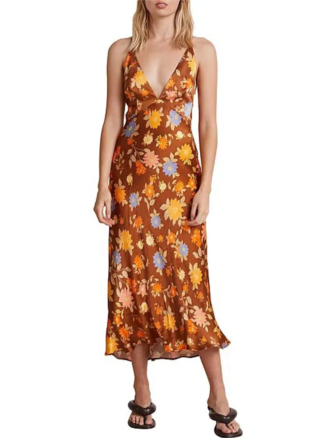 Bec & Bridge Valentina Midi Dress Print Size 6  for rent on The Volte - main image