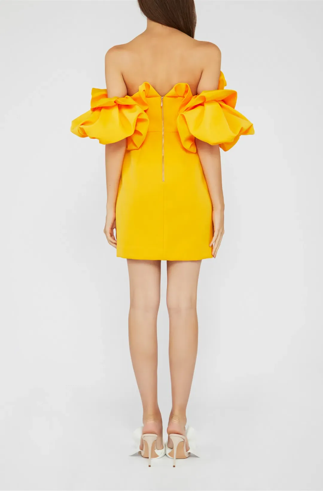 Acler Hitching Mini Dress Yellow Size 8 for rent on The Volte - main image