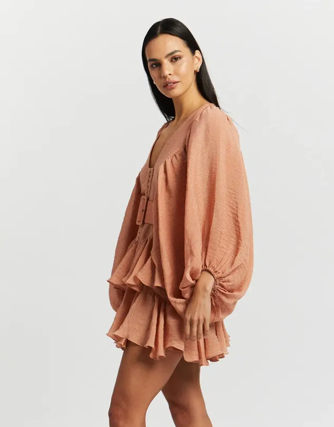 Shona Joy Charlotte Mini Dress in Desert Rose Size 8 for rent on The Volte - main image