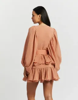 Shona Joy Charlotte Mini Dress in Desert Rose Size 8 for rent on The Volte - image 10