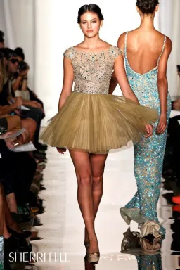 Sherri Hill 2814 Formal Dress Pink Beaded Size 8 for rent on The Volte - image 3