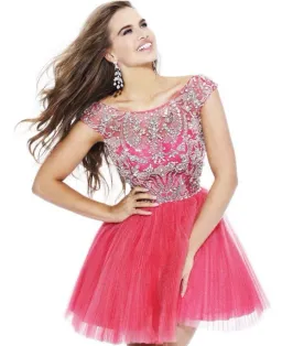 Sherri Hill 2814 Formal Dress Pink Beaded Size 8 for rent on The Volte - image 1