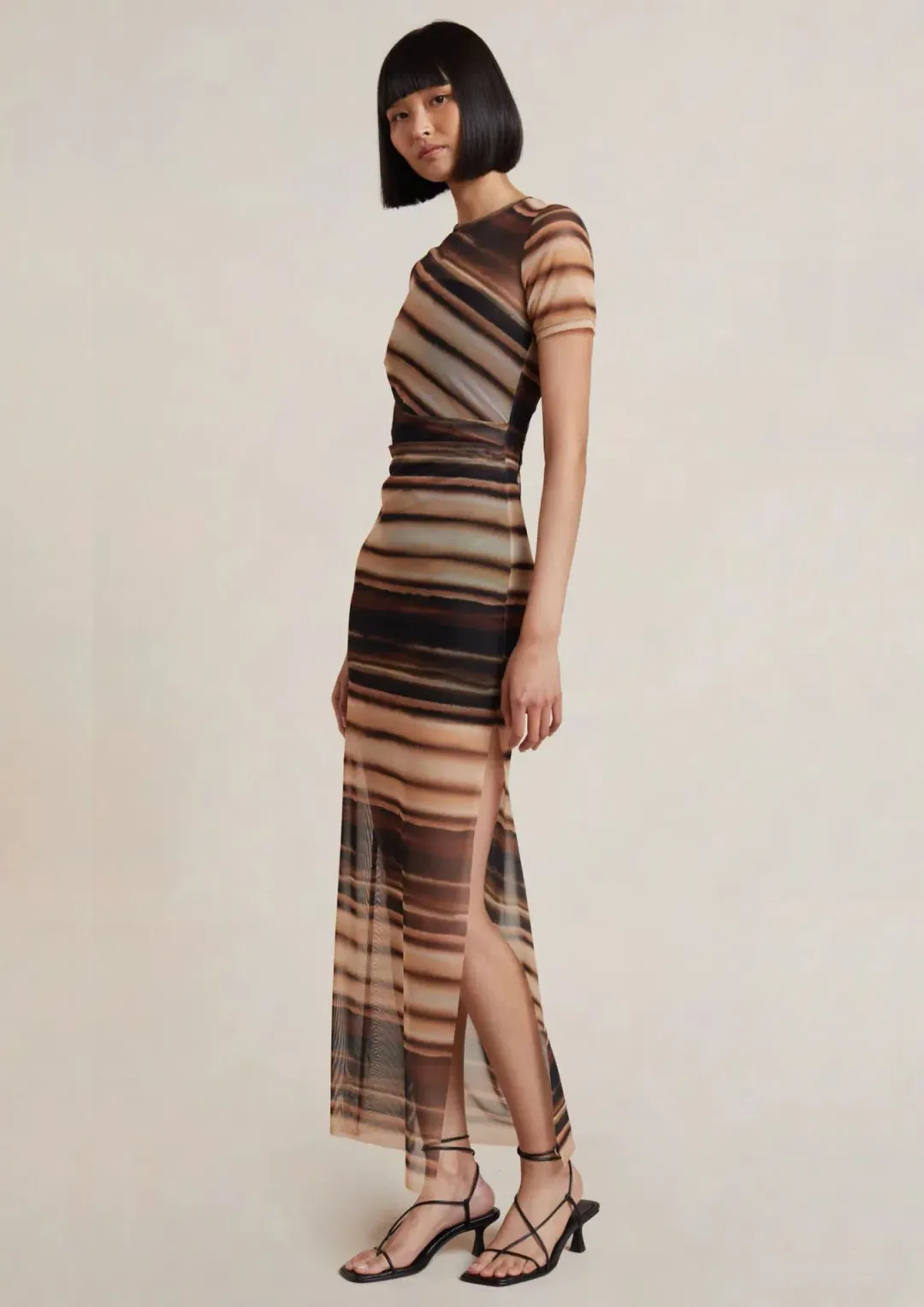 Bec & Bridge Watercolour Short Sleeve Maxi Dress Print Size 14 for rent on The Volte - main image
