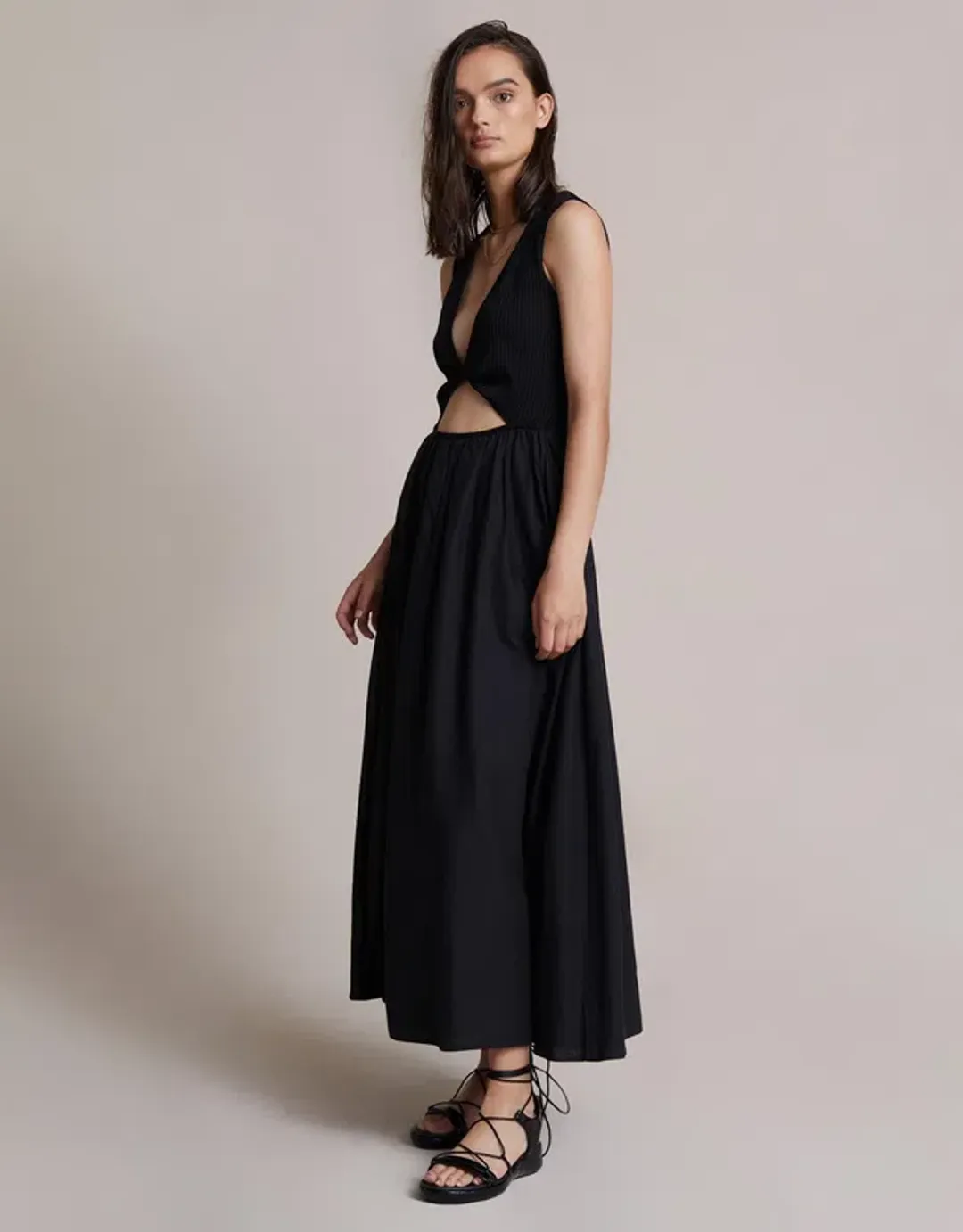 Bec & Bridge Reevis Midi Dress Black Size 8 for rent on The Volte - main image