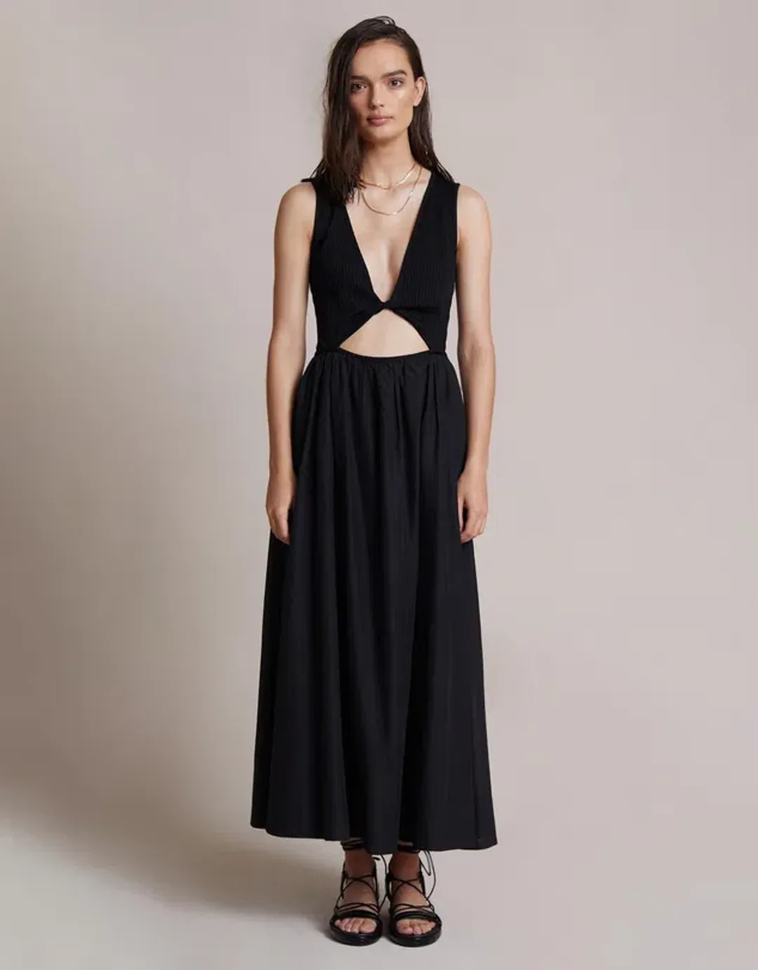Bec & Bridge Reevis Midi Dress Black Size 8 for rent on The Volte - main image
