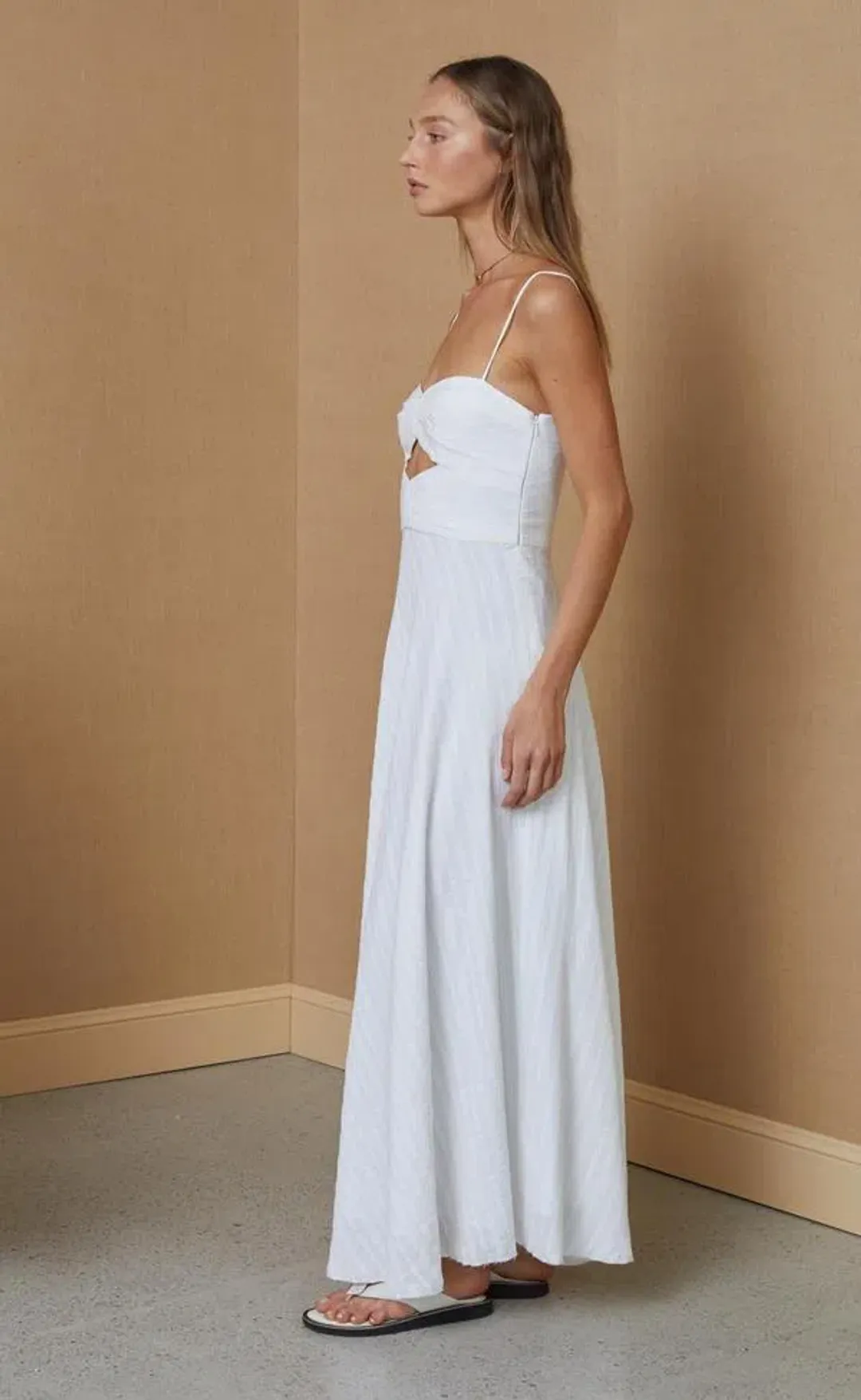 Bec & Bridge Provincial Maxi Dress Ivory Size 8 for rent on The Volte - main image