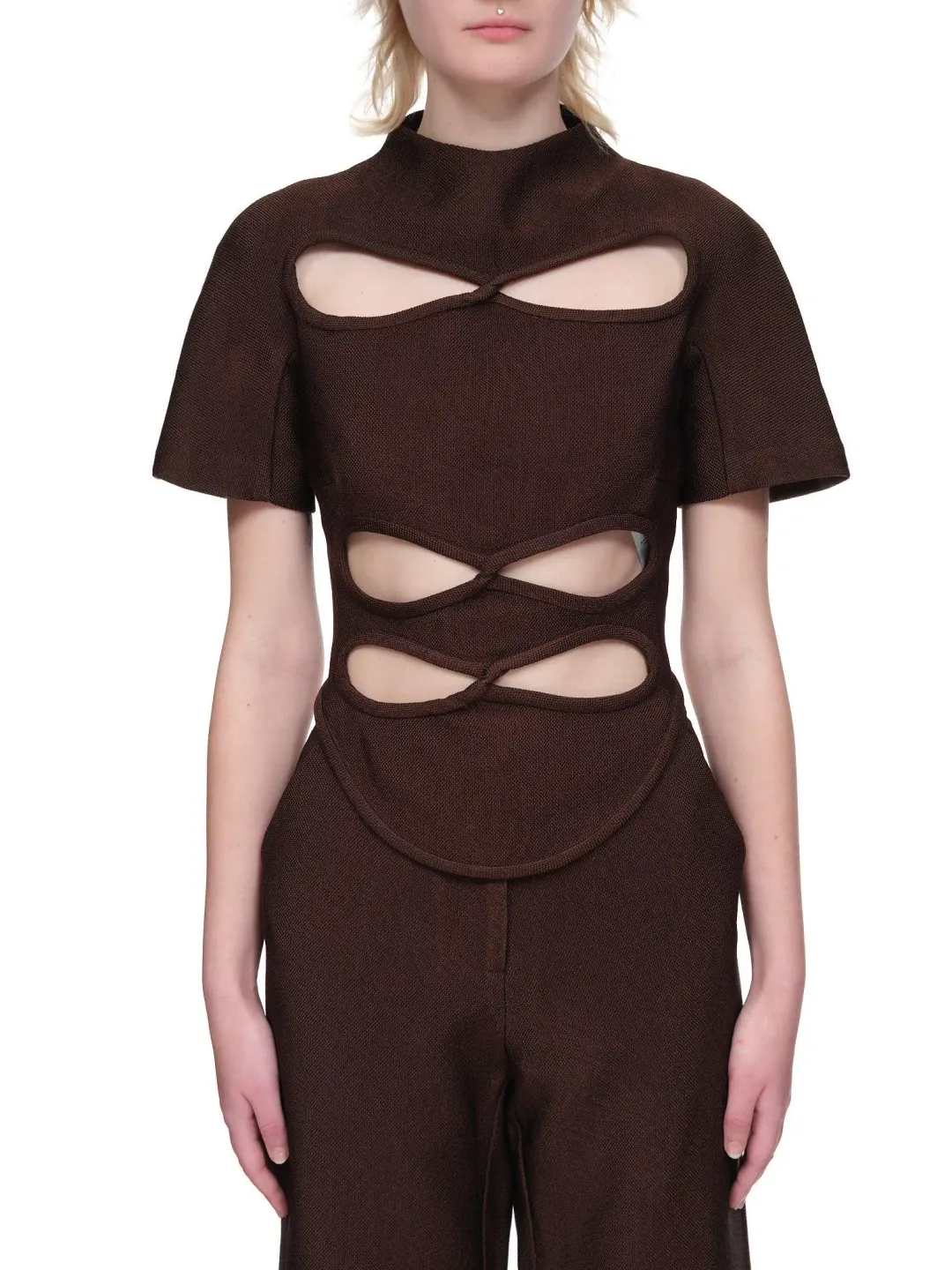 Christopher Esber Infinity Multi Loop Top Brown Size 6 for rent on The Volte - main image