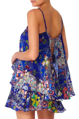 Camilla Saturn Sister Flared Playsuit With Overlay Print Size 12 for rent on The Volte - image 3