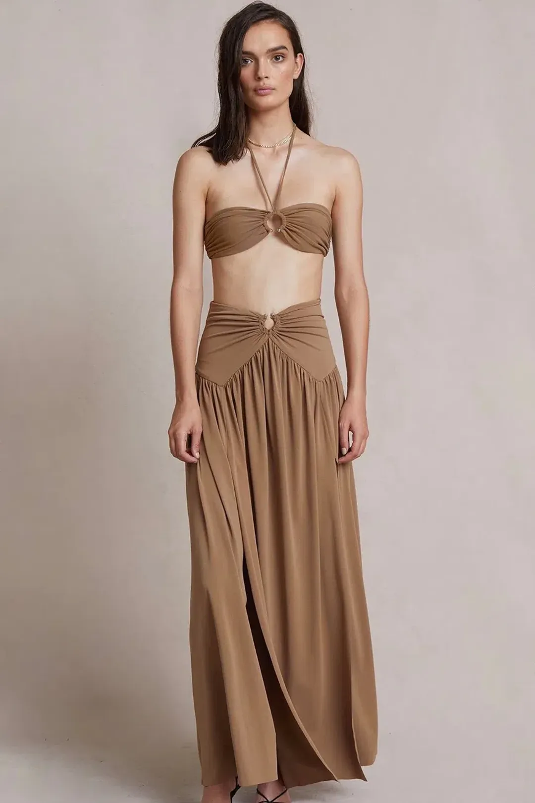 Bec & Bridge Vixen Maxi Skirt Sepia Size 16  for rent on The Volte - main image