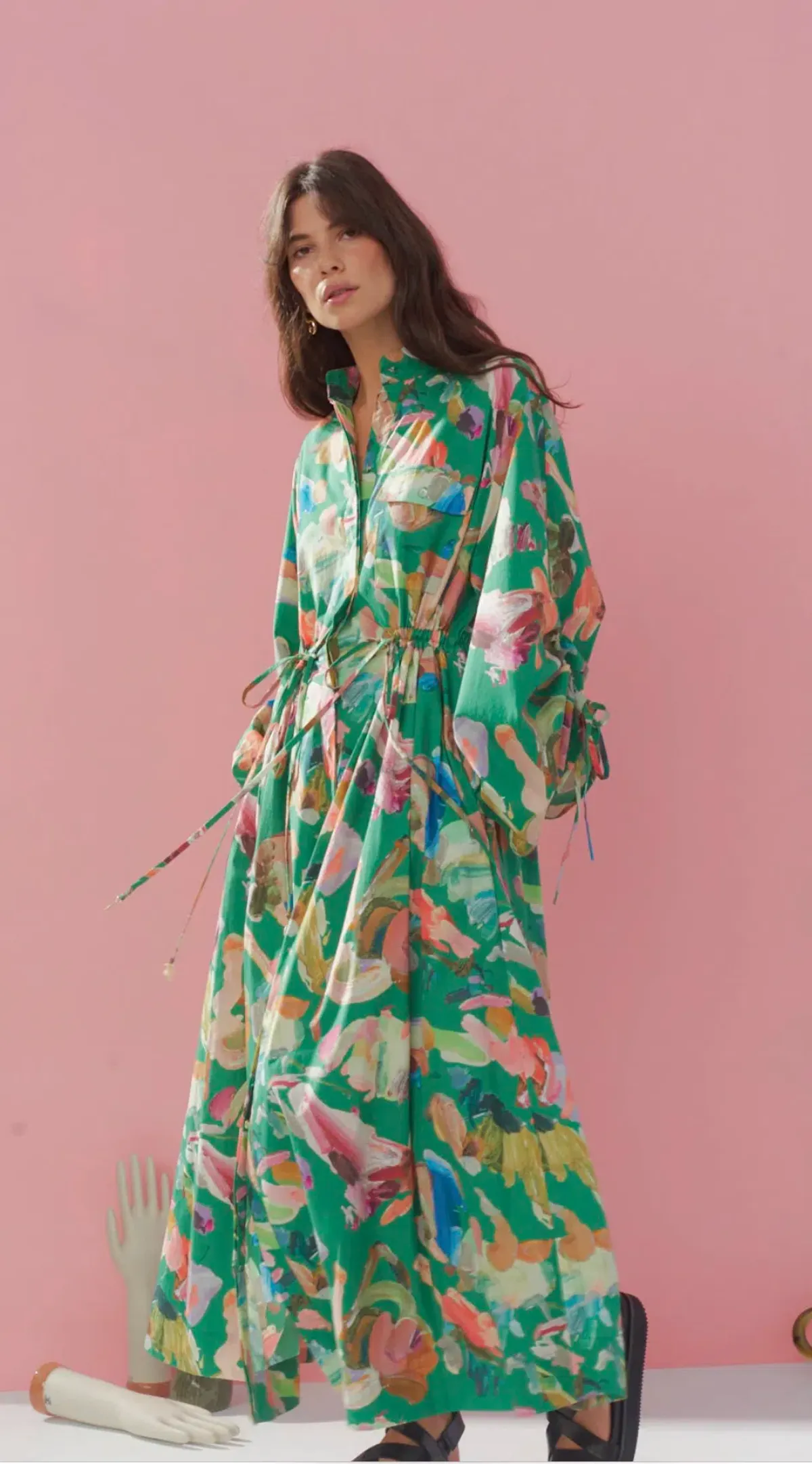 Alemais Alro Shirt Dress Print Size 14 for rent on The Volte - main image