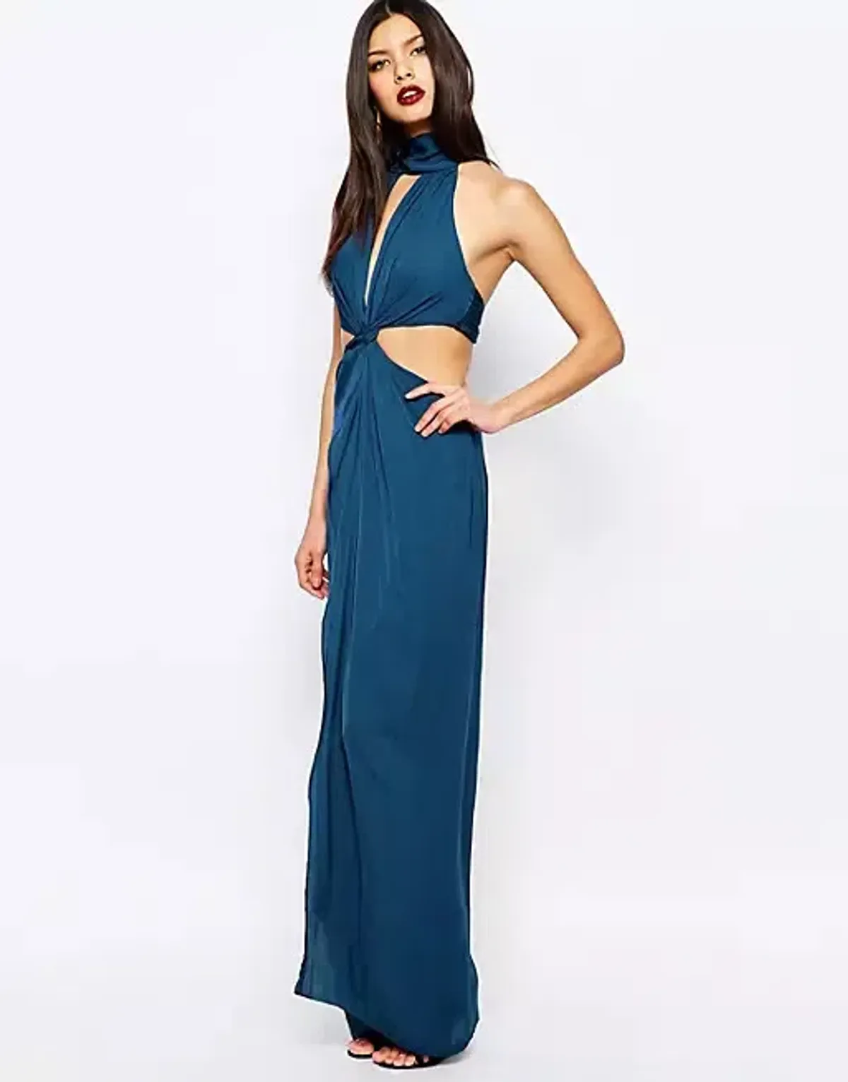 Bec & Bridge Samira Maxi Dress Teal Size 8 for rent on The Volte - main image
