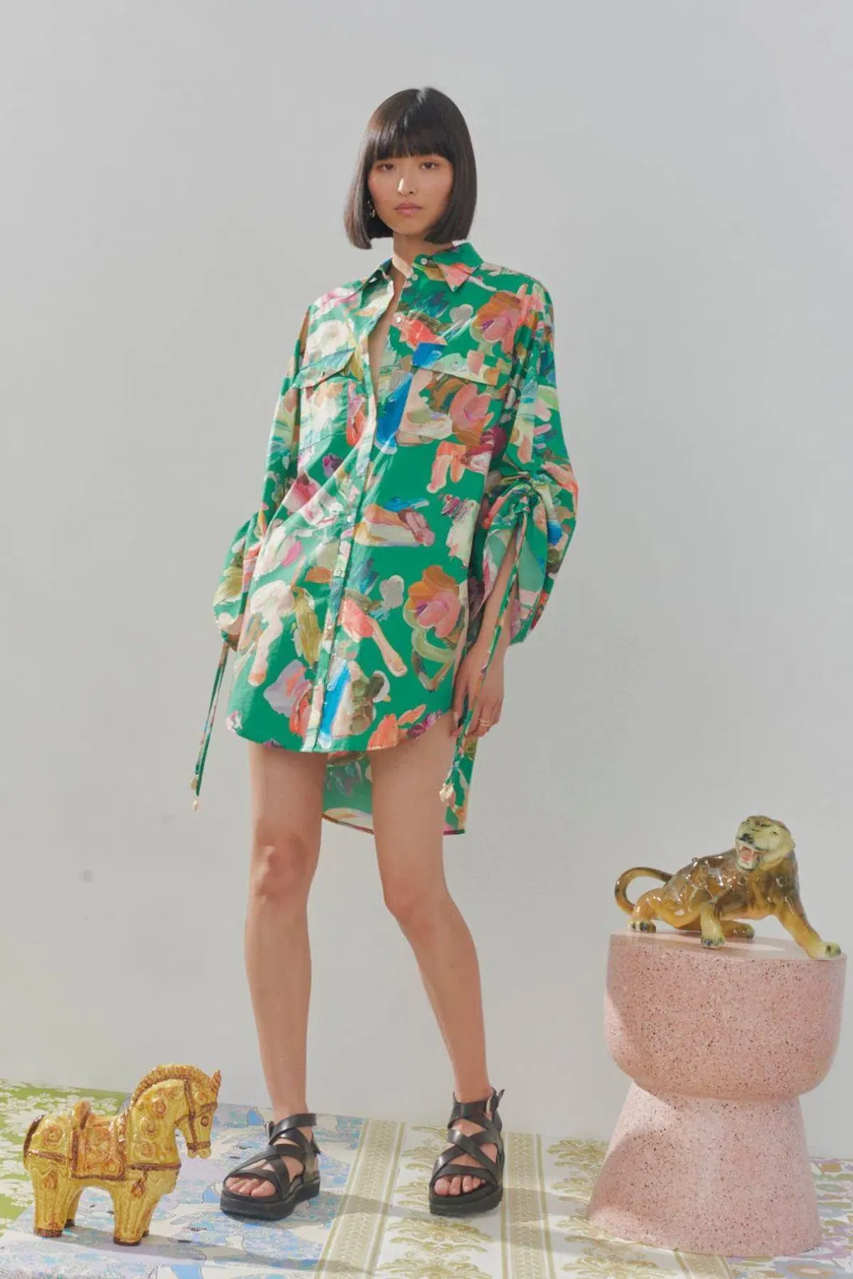 Alemais Arlo Shirt Size Print 14 for rent on The Volte - main image
