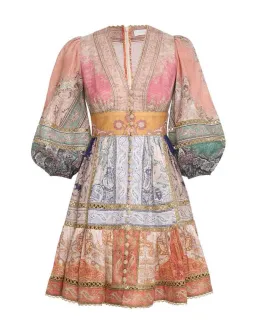 Zimmermann Anneke Lantern Mini Dress Print Size 0 /Au 8 for rent on The Volte - image 2