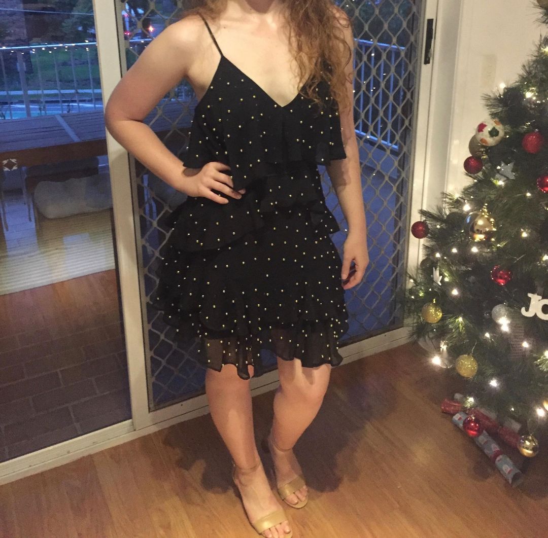 Talulah - Queen of the Night Mini Dress black size 12 for rent on The Volte - main image