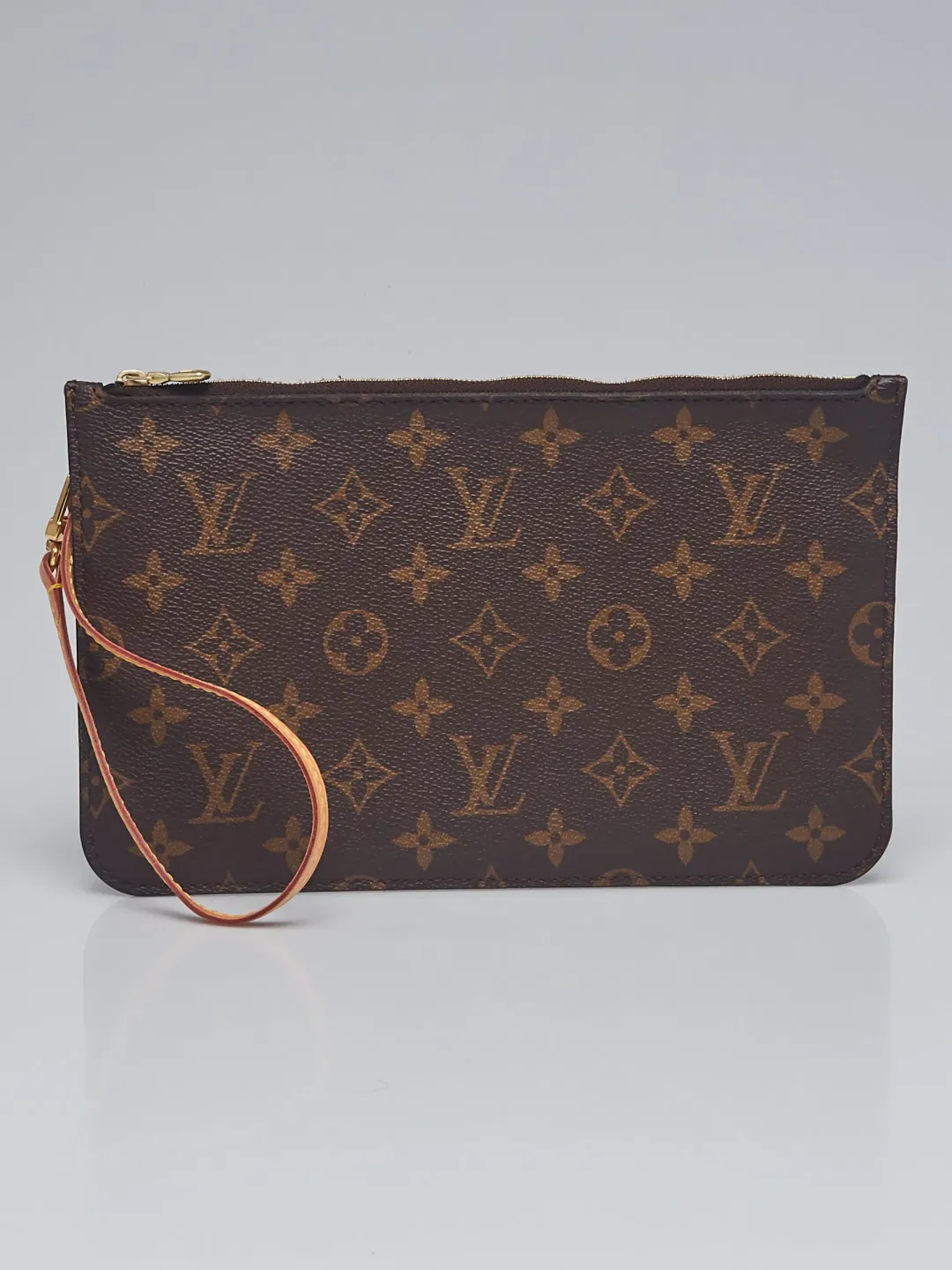 Louis Vuitton Neverfull Pouch Brown for rent on The Volte - main image