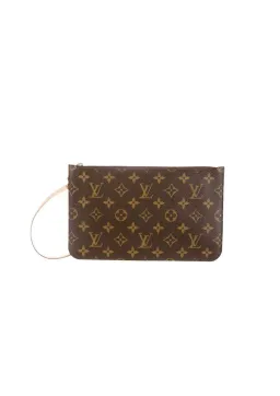 Louis Vuitton Neverfull Pouch Brown for rent on The Volte - image 1