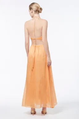 Manning Cartell Lyrical Colours Halter Maxi Dress Orange Size 8 for rent on The Volte - image 3