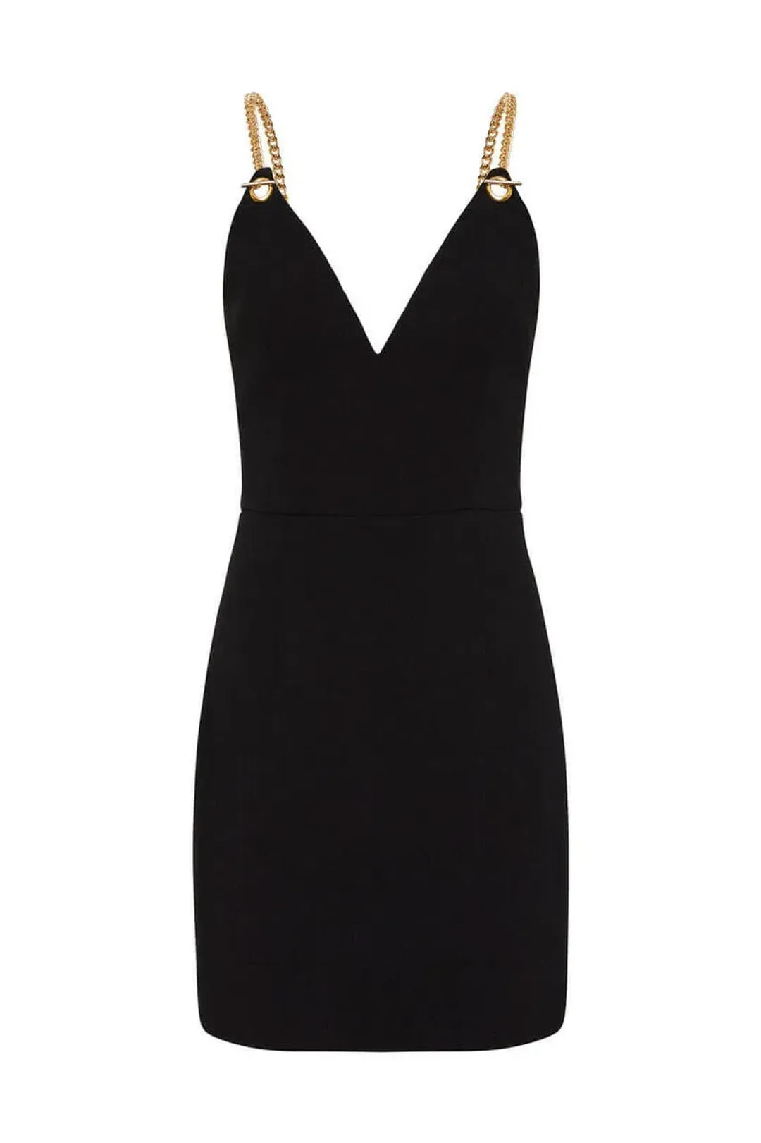 Rebecca Vallance Iman V Wire Mini Dress Black Size 8 for rent on The Volte - main image