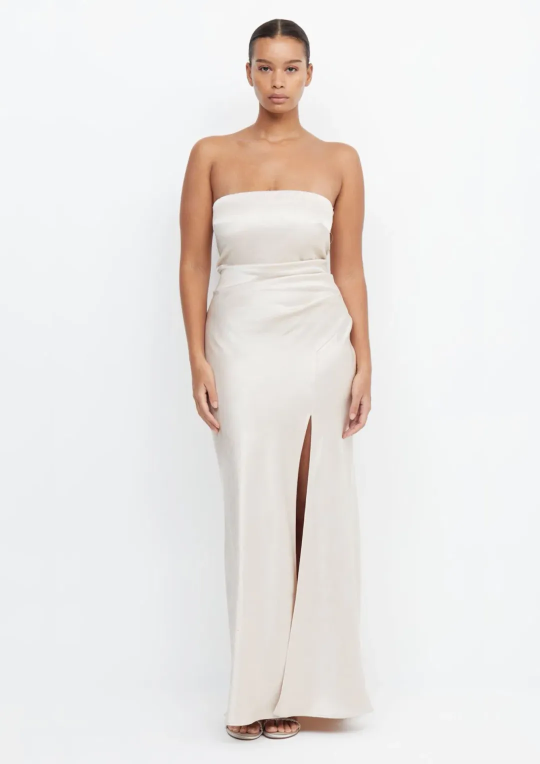 Bec & Bridge Dreamer Strapless Dress Sand Size 8  for rent on The Volte - main image